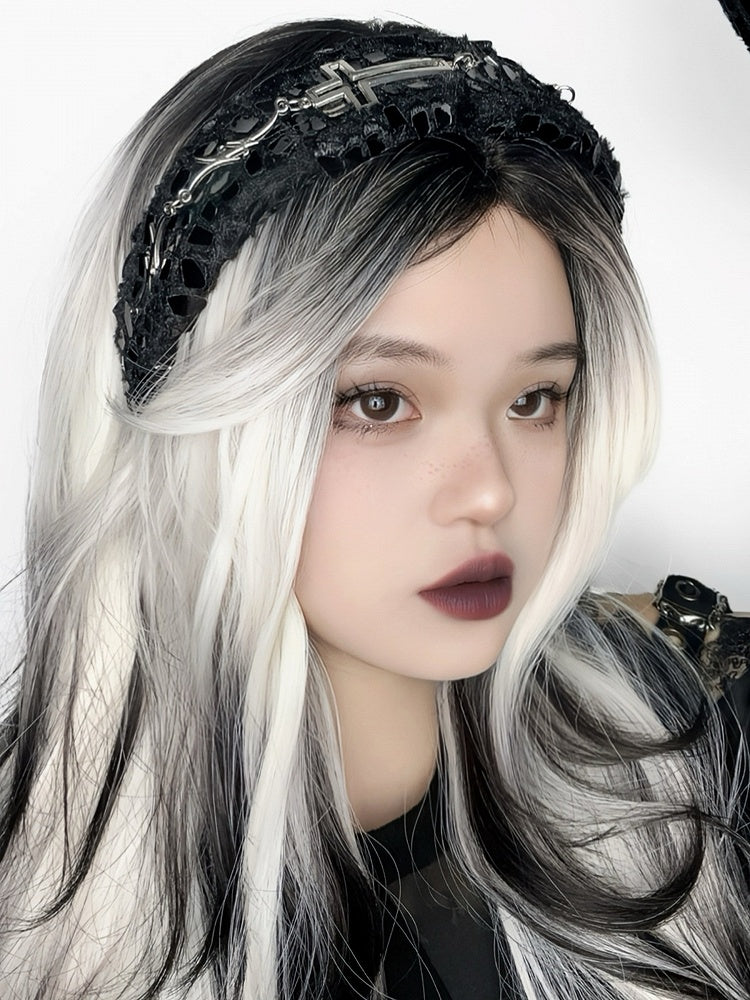 Gothic Kreuz Schlangenhaut Schwarz KC