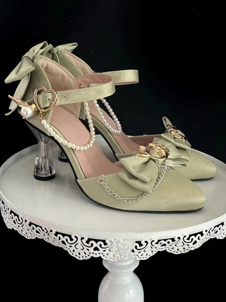 Heels - High Details Beaded Lolita Chain Mermaid Detachable with Elegant