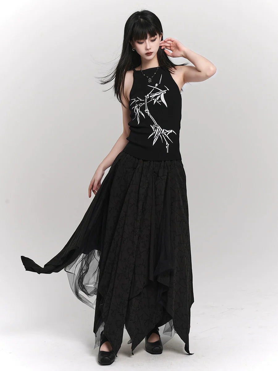 スカート サマーガール ロングゴーストダーク