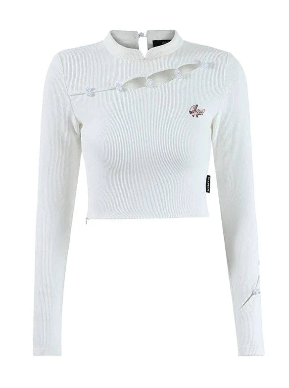 チャイナショートタイトトップ