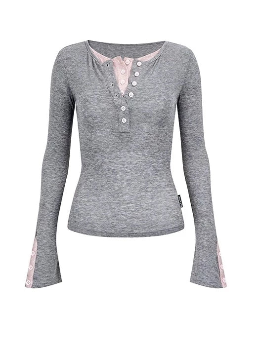 Zweiteiliges Oberteil aus Lenzing-Wolle und Tencel-Design