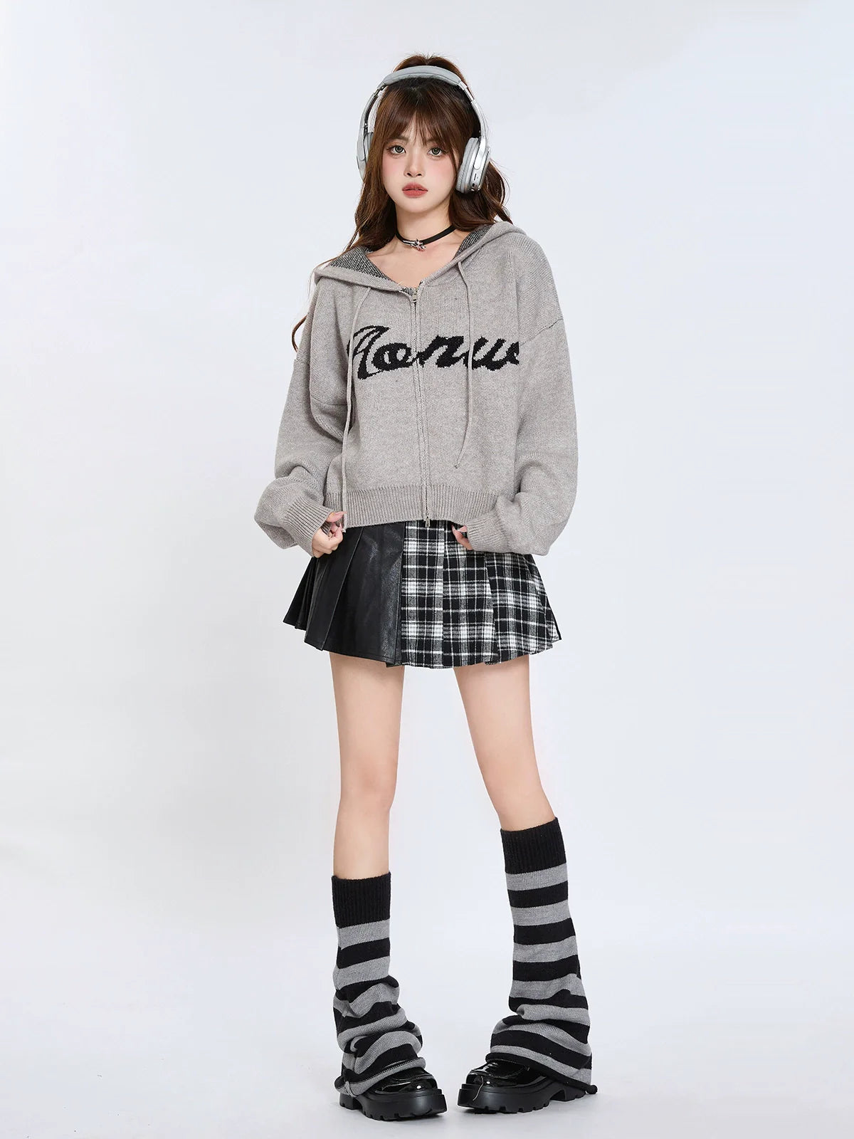 Doppelter Kapuzenpullover, amerikanischer Reißverschluss-Cardigan