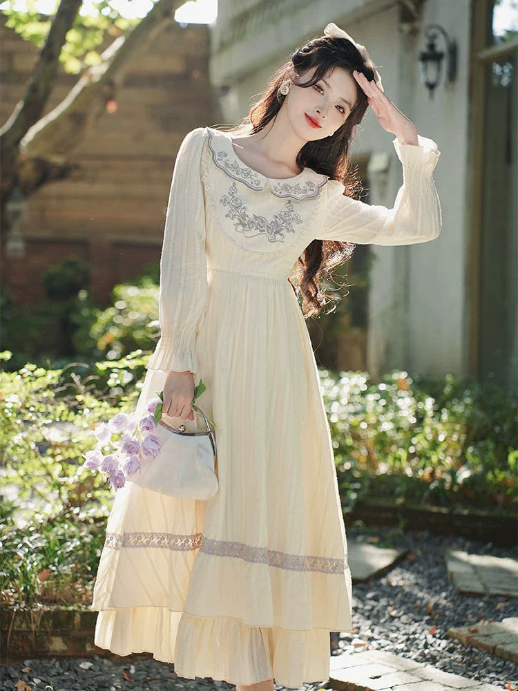 ドールフラワー ピュアロングホワイトドレス