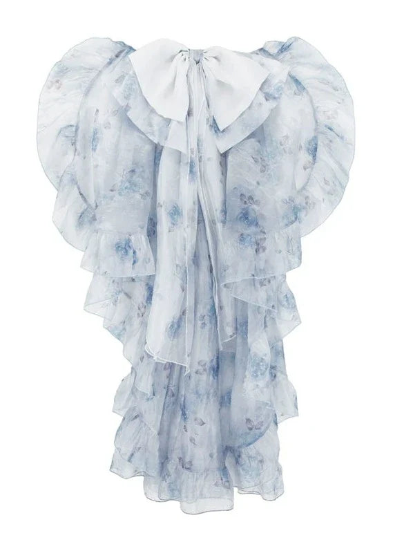 Suspender + Style Blue Sheer Dress Ballet Skirt Fishbone