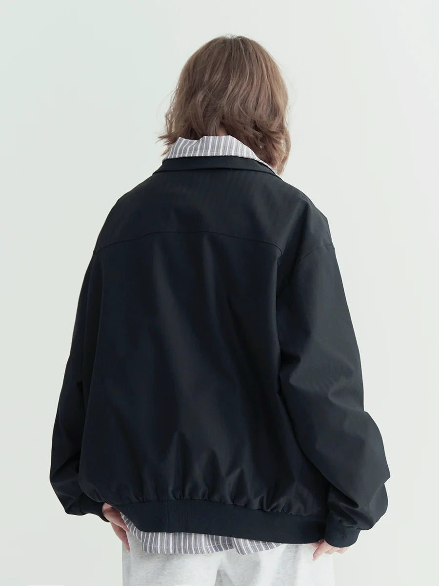 Solid Collar Lapel Casual Shirt