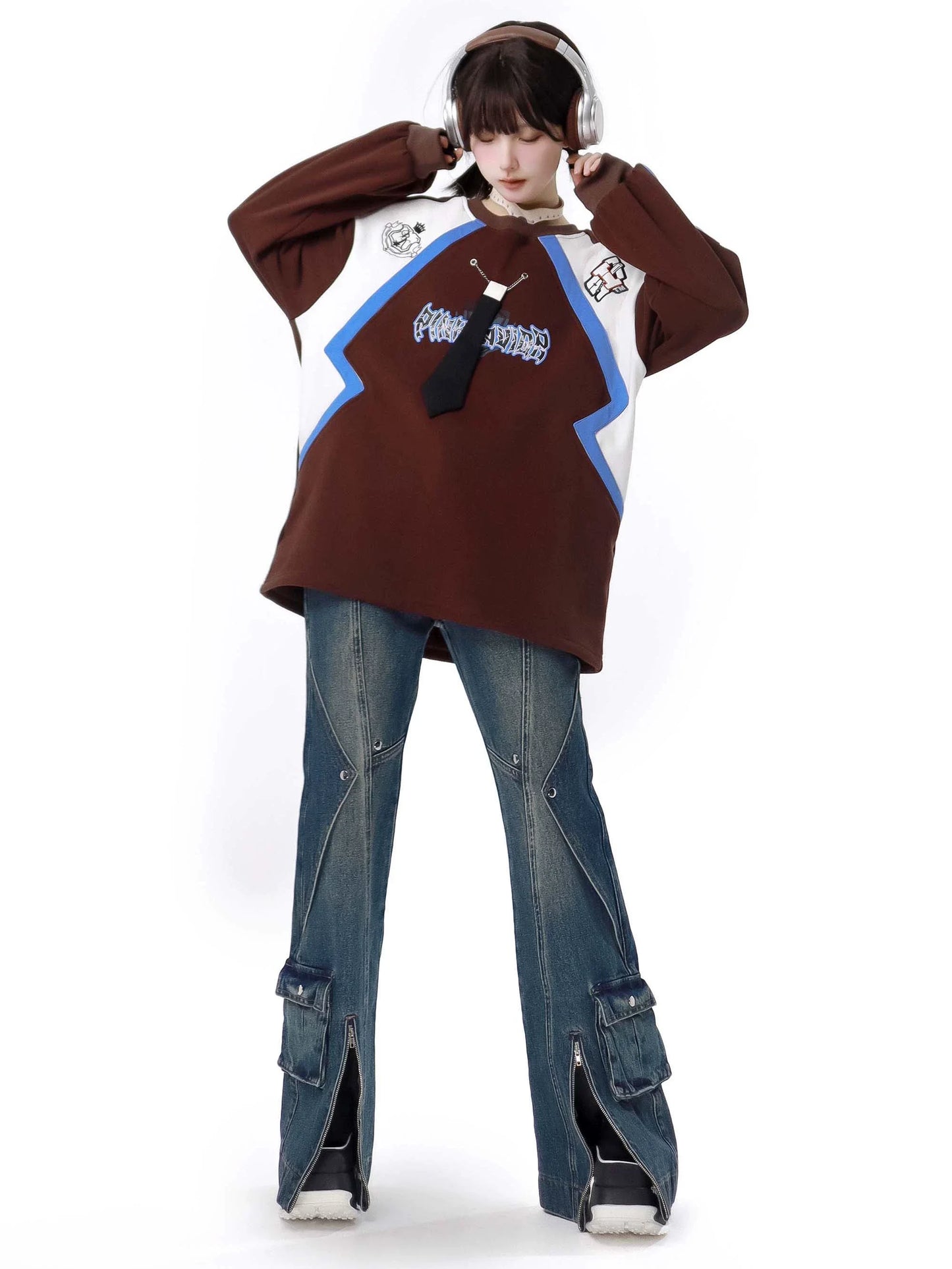 Retro Pocket Denim Osh Pants Slit