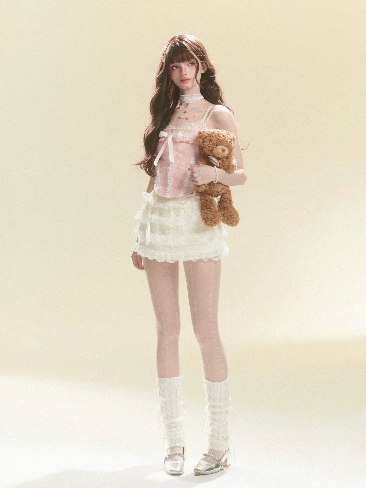 Camisole Tops Spitze Rüschen