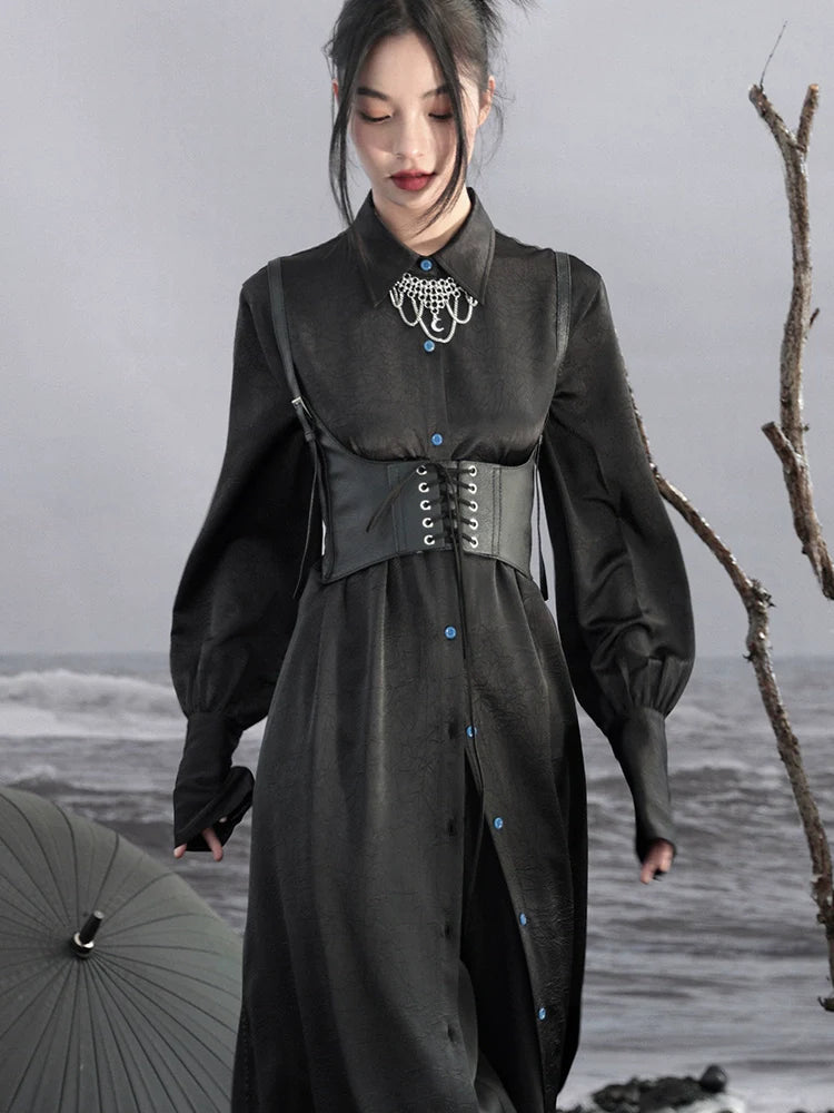 ウエストレザーベルト レースアップ