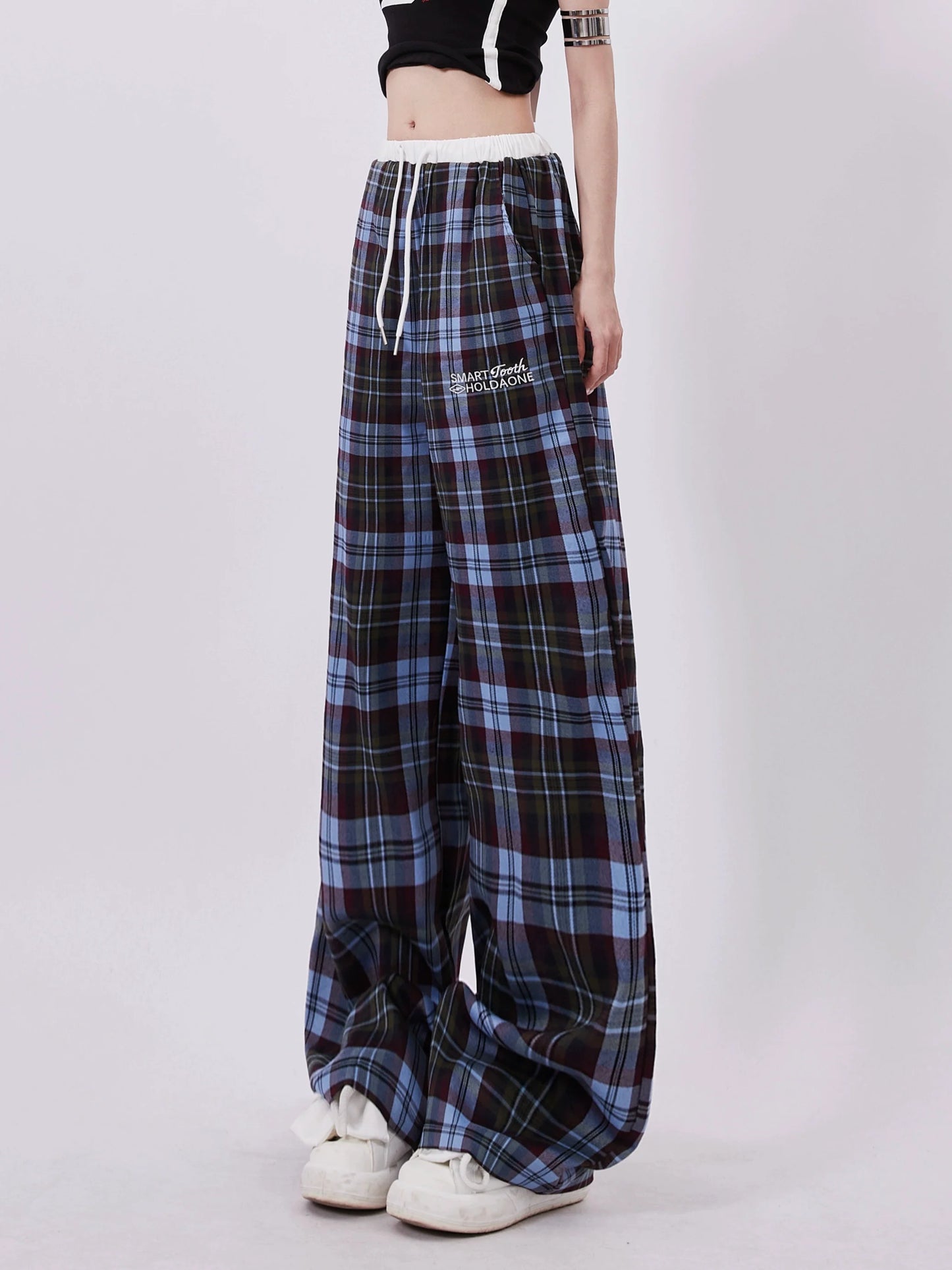 Casual Hosen Wide Check Mode