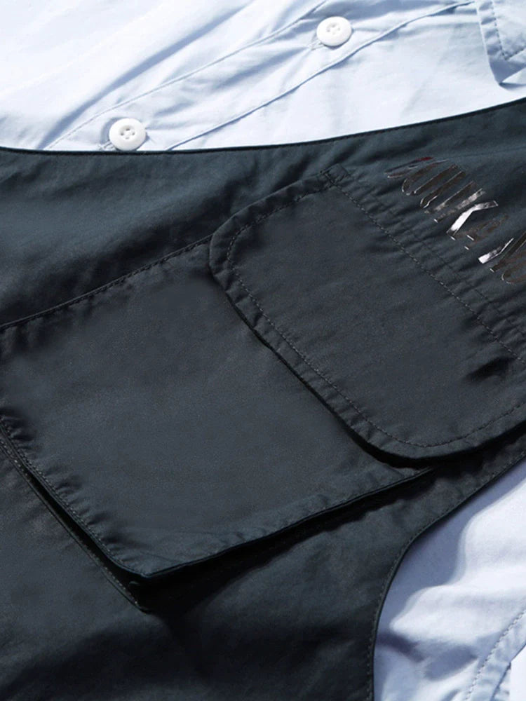 Lockere Weste mit Hemdakzent