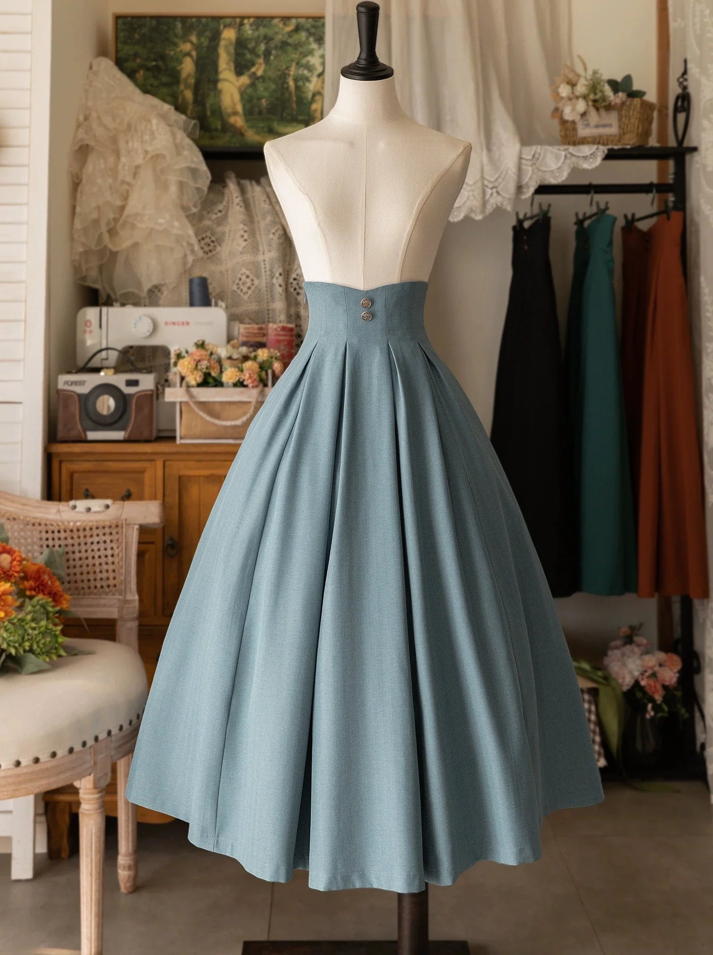 Lolita Taille Retro Rock Ballon Slim