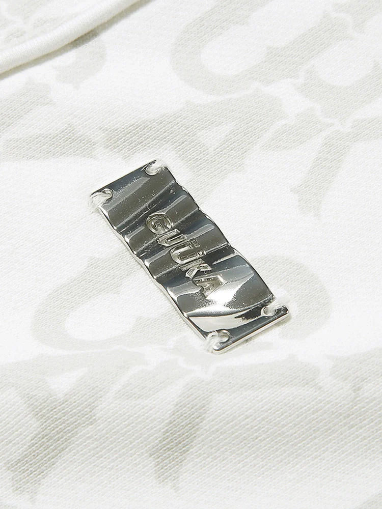 White Over Zip-up Logo Jacket