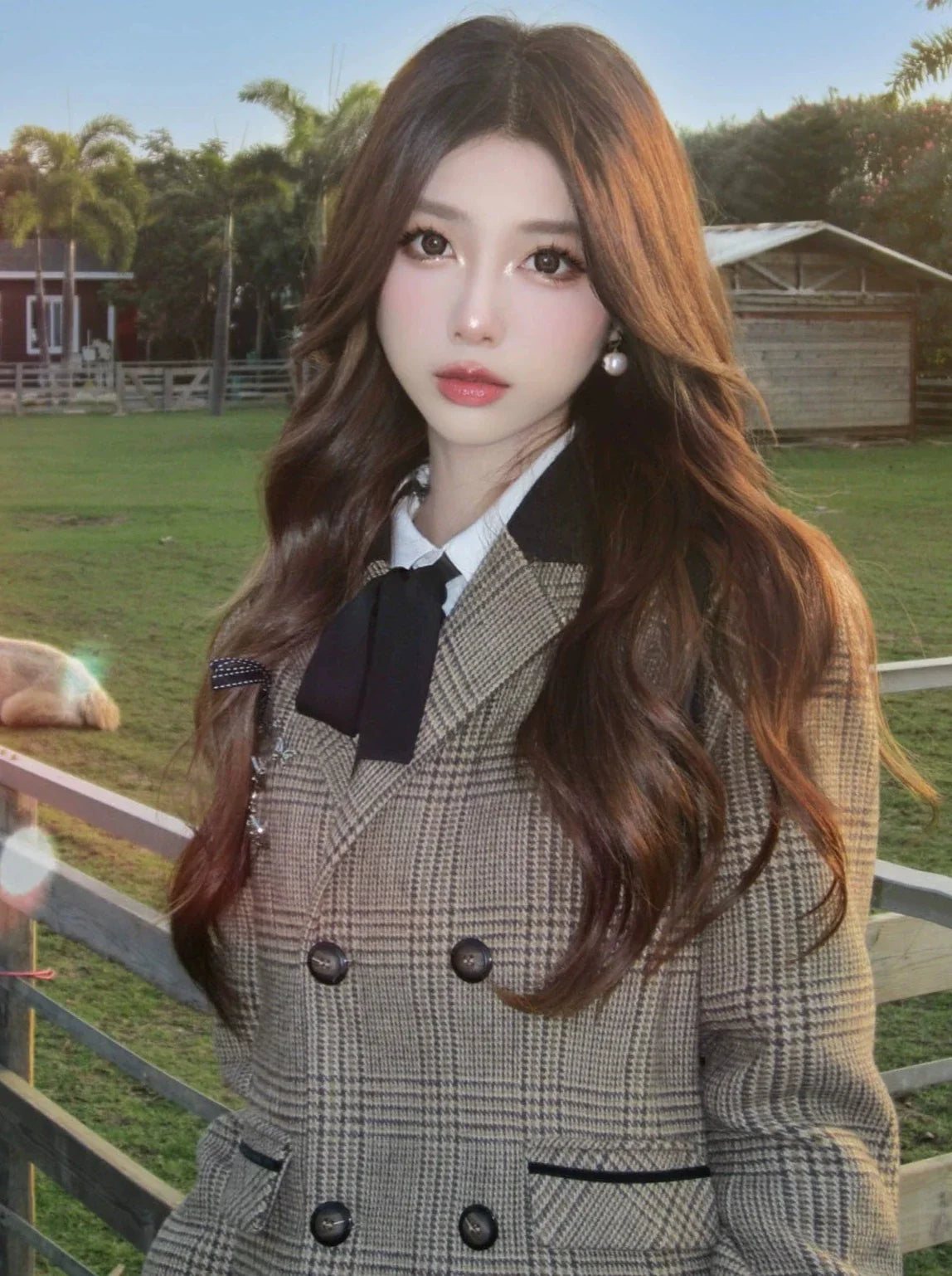 ジャケットアートガールブラウン