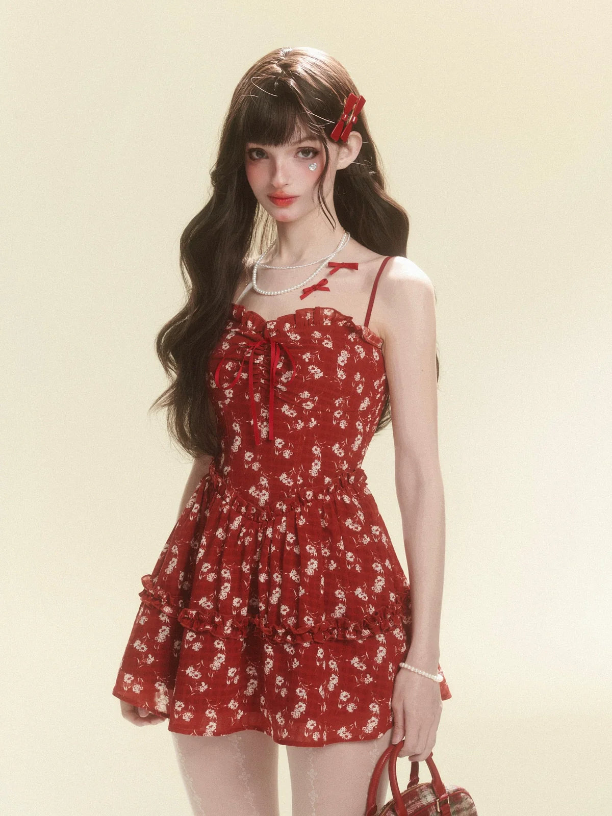 スイートフレンチドレスフラワーサマー