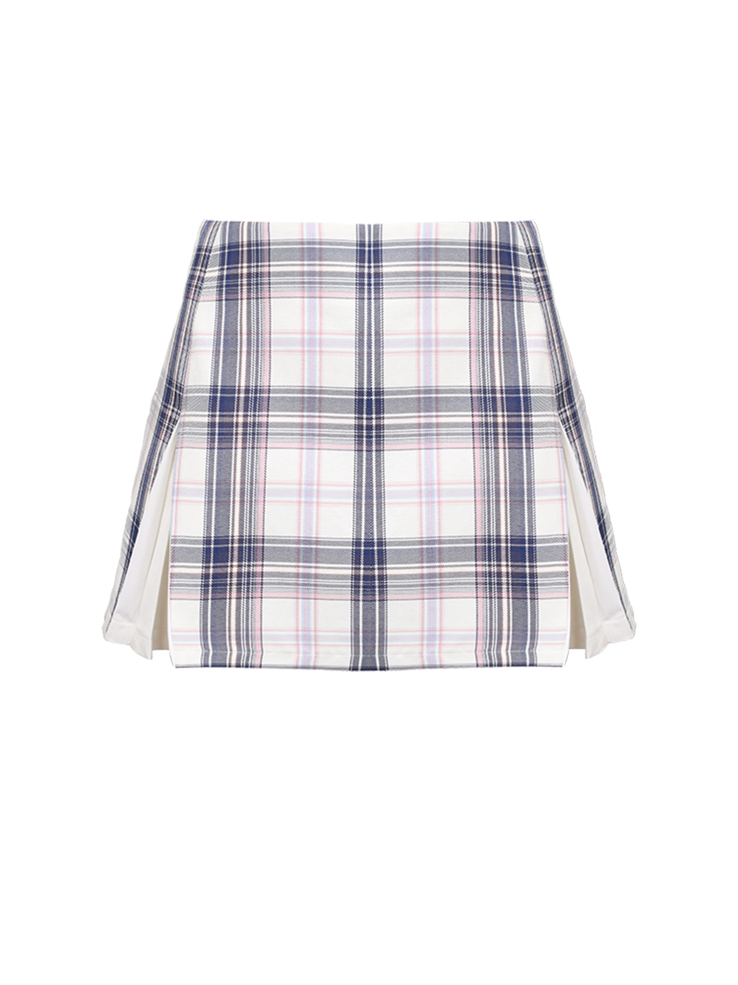 Karierter Strickjackenrock Graues Hemd