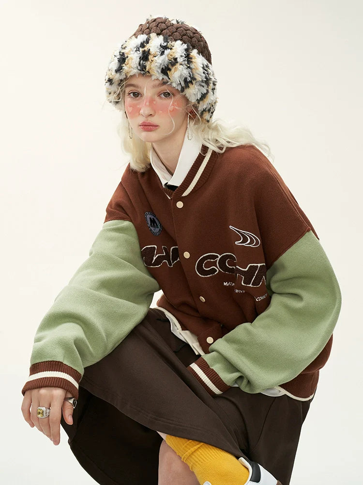 ジャケット アメリカンロゴ バイカラー レザー