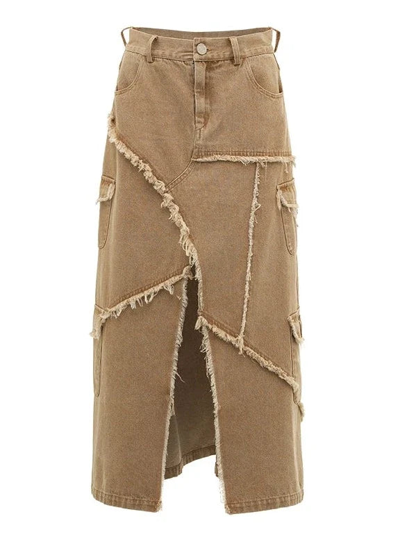 Amerikanischer Schlitzrock + beschädigtes langes kurzes Oberteil