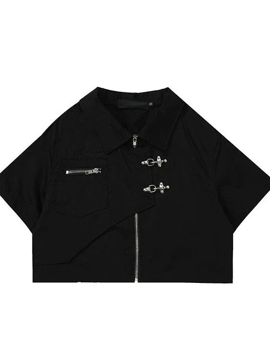 ショートアメリカンスタイルメタルトップカレッジボタン