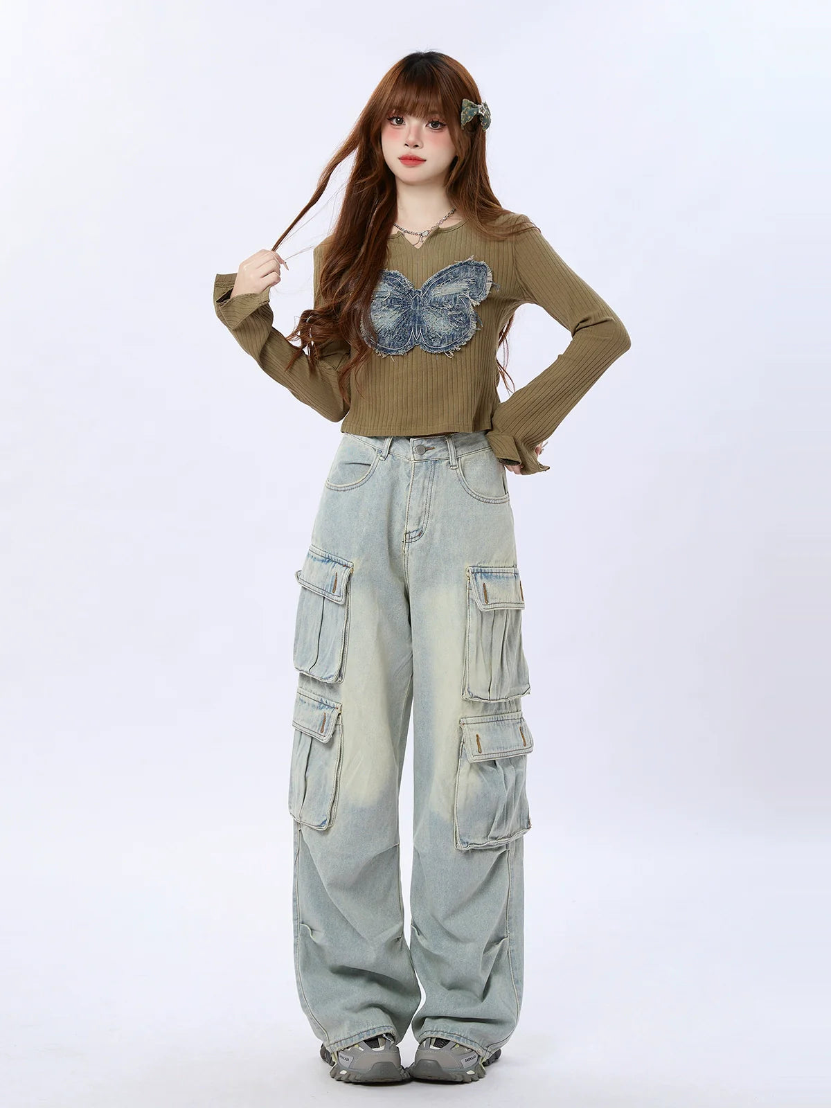 ウォッシュドポケットパンツ アメリカンルーズカーゴ