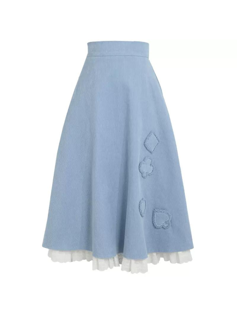 Weste Blau Wald Rüschen Schmetterling Rock China Blau Hemd