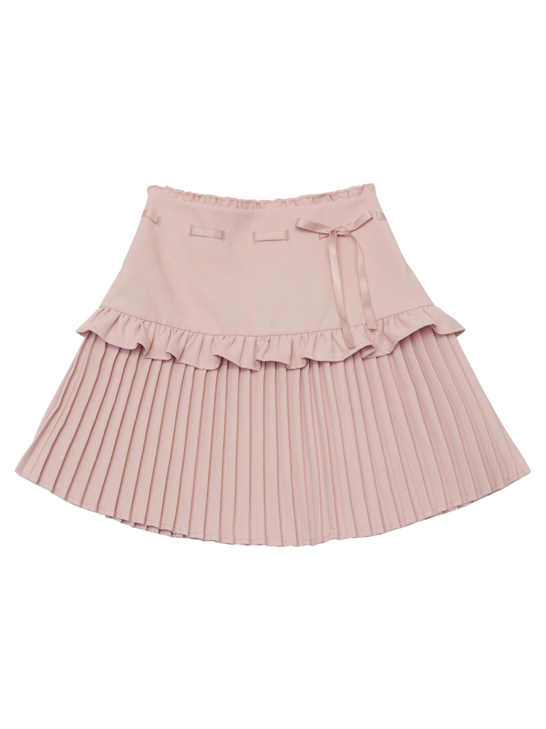 Schwarzes Off-Shoulder-Top mit rosafarbener Schleife und Trägern