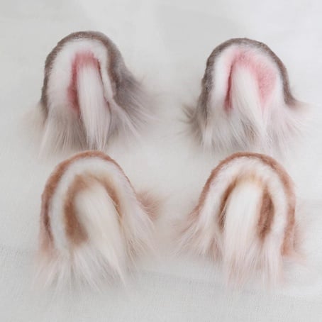 Gray Brown Pair Plush Cute / Beige A Black of Lolita Hamster