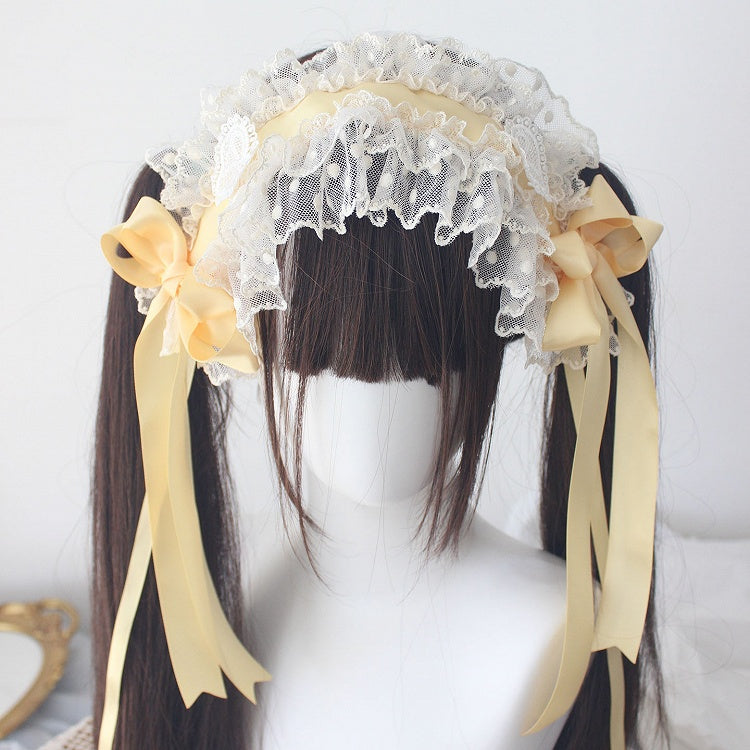 Style Sweet Hairband Ruffled 7-Color Lace