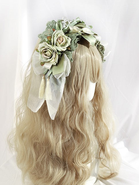 Flowers Lolita Green KC Lace with Tassels