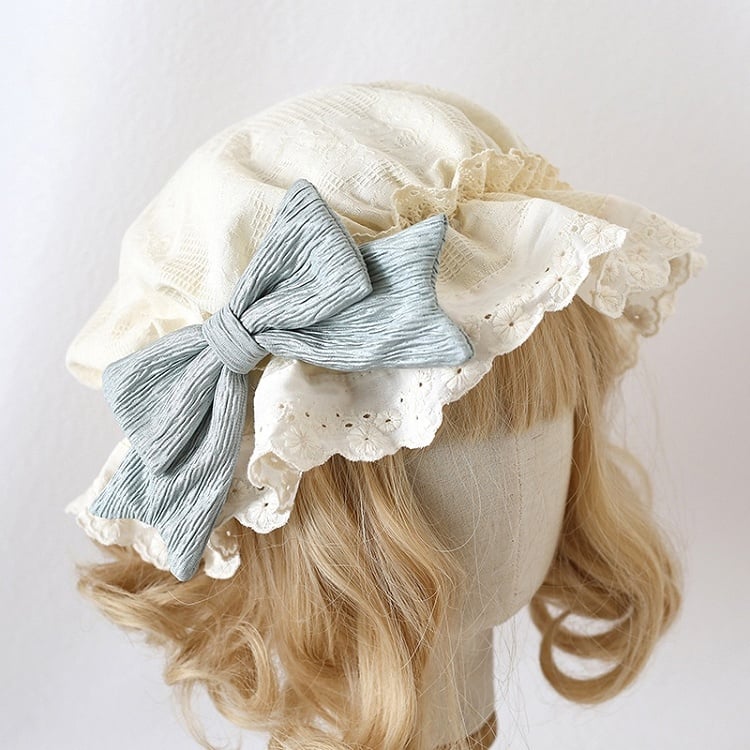for 3 Sweet Lace-Trimmed Bowknot With Lolita Baby Cute Options Beige Hat Color