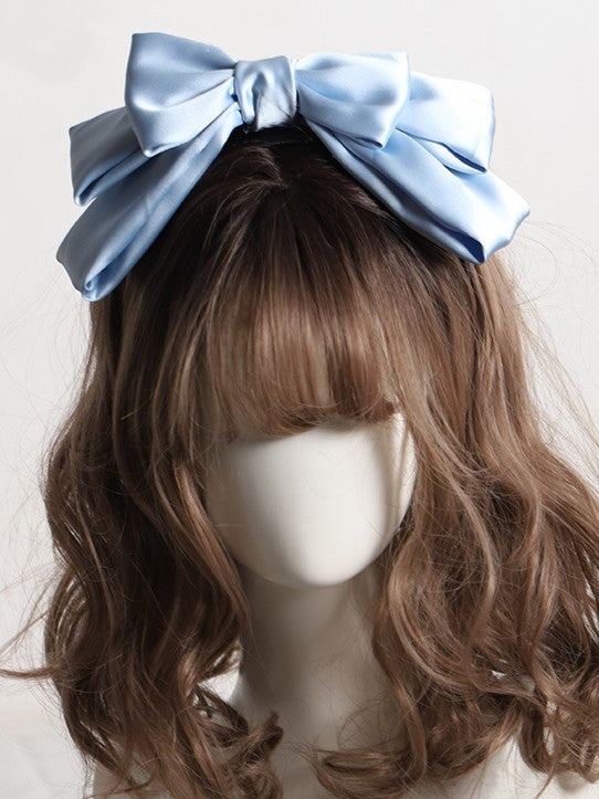 9 Color Options Sweet Lolita Satin Large Bowknot Wide KC