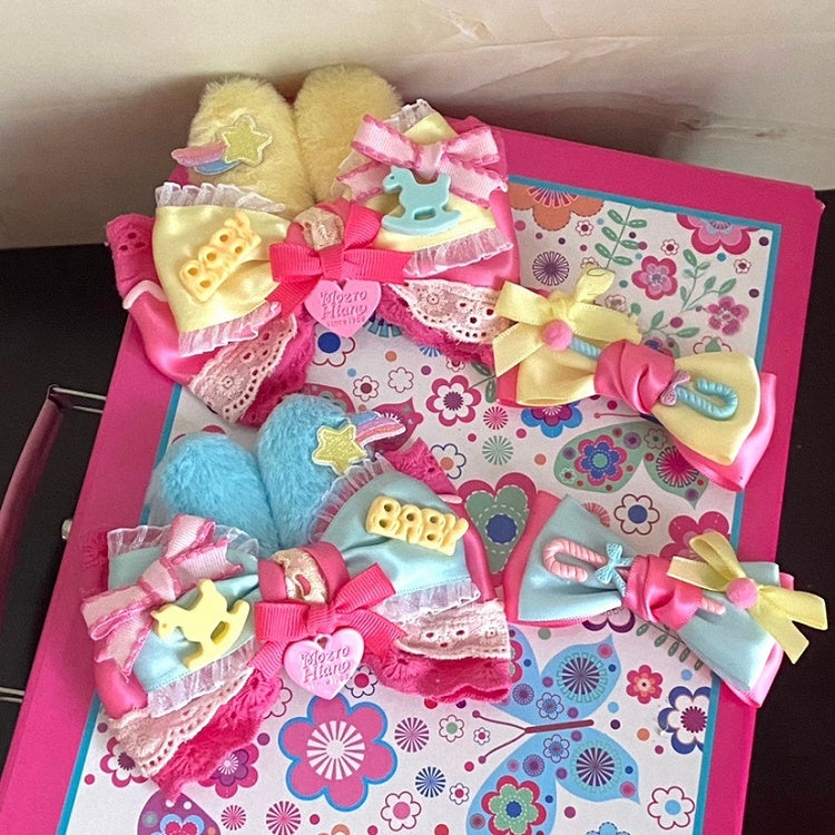 Lolita Macaron-Colored Dreamy Hairclip Bowknot