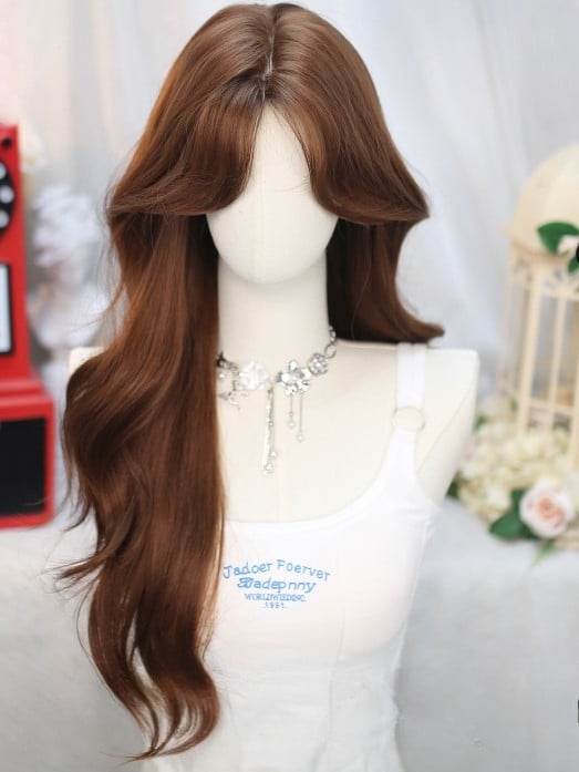 Pony unter 60–65 cm Brust, braun, gewellt, mit Perückenlänge