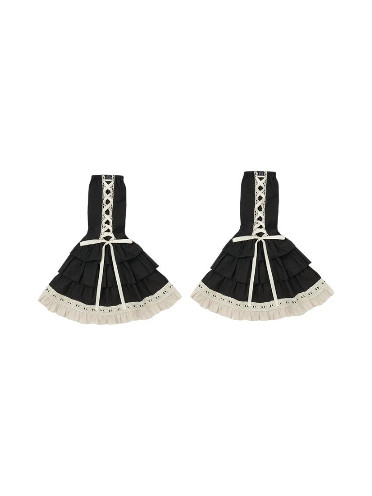 Sleeves Lace-Up Gothic Lace-Up + Skirt Gothic + Hat Dress
