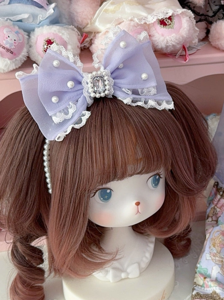 6 Decorated KC Bowknot Options Beaded Rhinestone