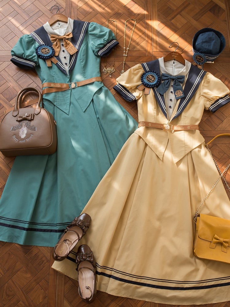 Yellow Sailor Collar Elegant Lolita Dress - LilyVow