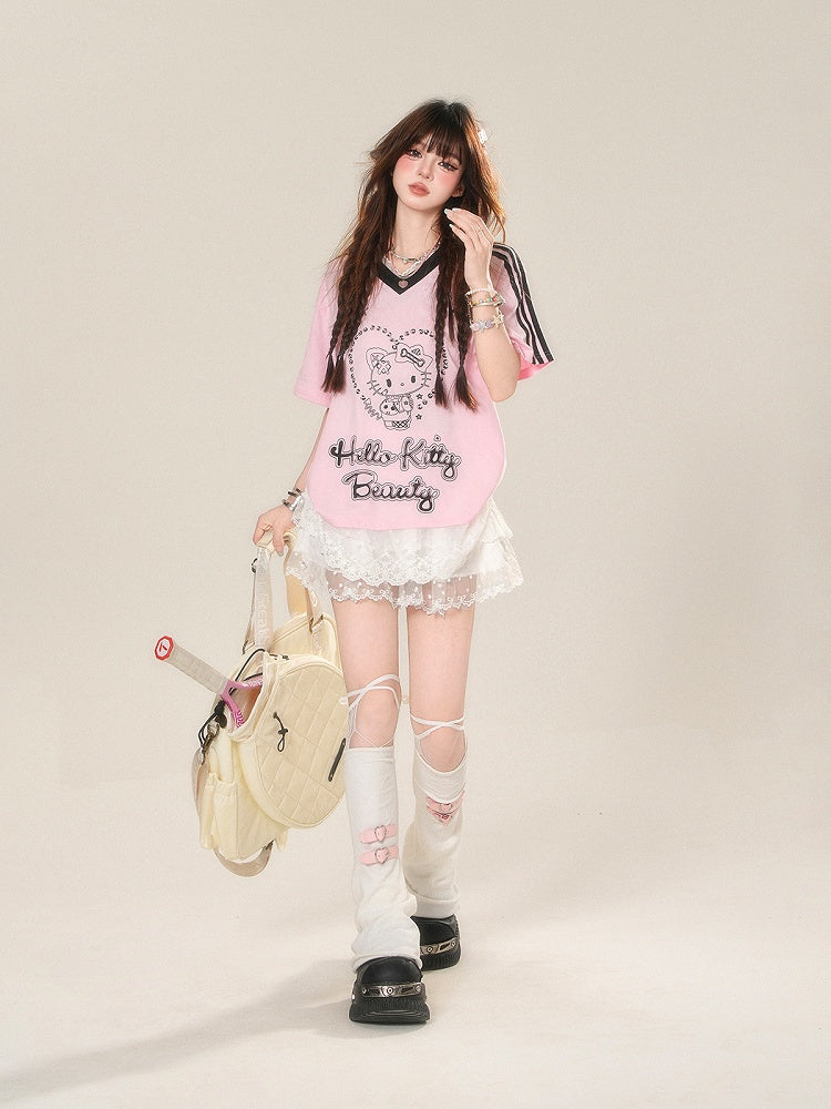 スカート グラマラス ティアード ミニ ウエスト メッシュ ホワイト レーストリム ハイ