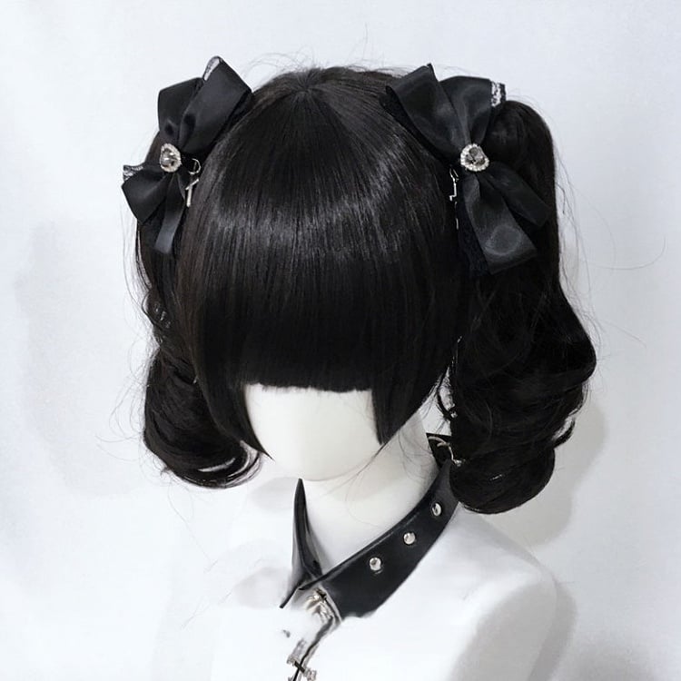 3 Cross Bow with Heart Rhinestone Colors Hairclip Pendant