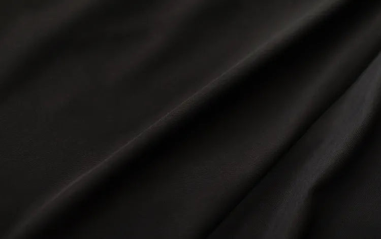 Black Design Fashion Placket Retro Buttons Dress Elegant Cape Detachable Front Bronze-tone