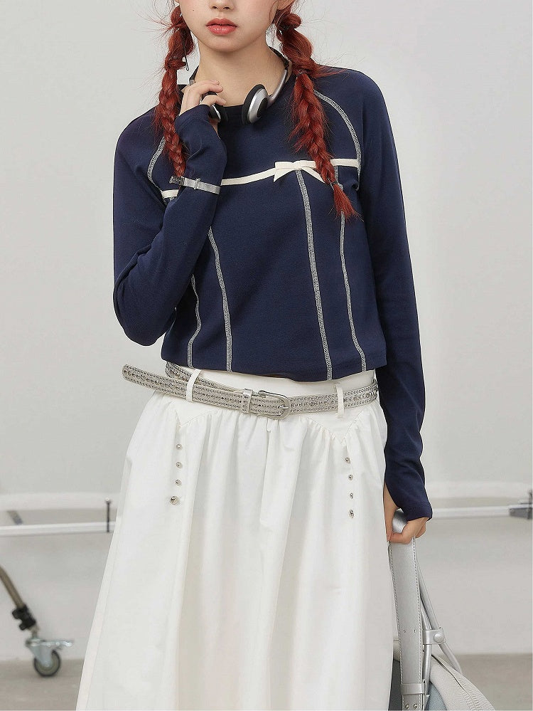 Black Bubble Gray Details / White Rivet with Skirt