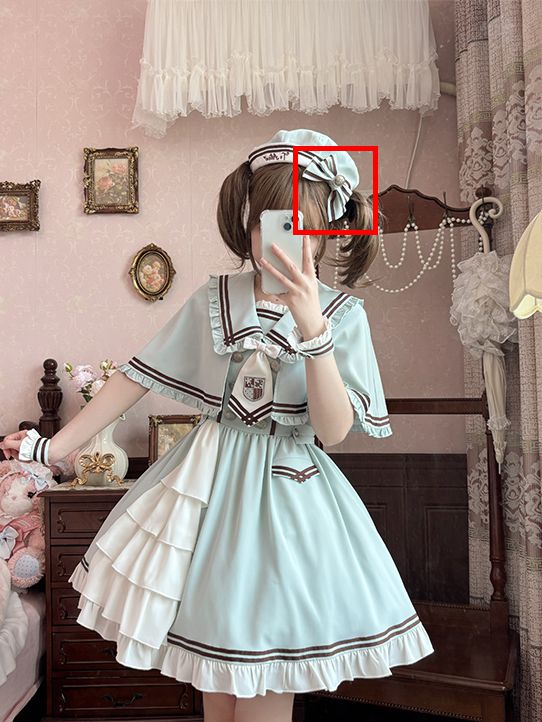 Green Hairclips Light Bowknot