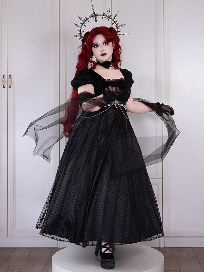 Piece Plus Square Available Vintage One Lolita Elegant Dress Waist Sizes Neckline Empire Black