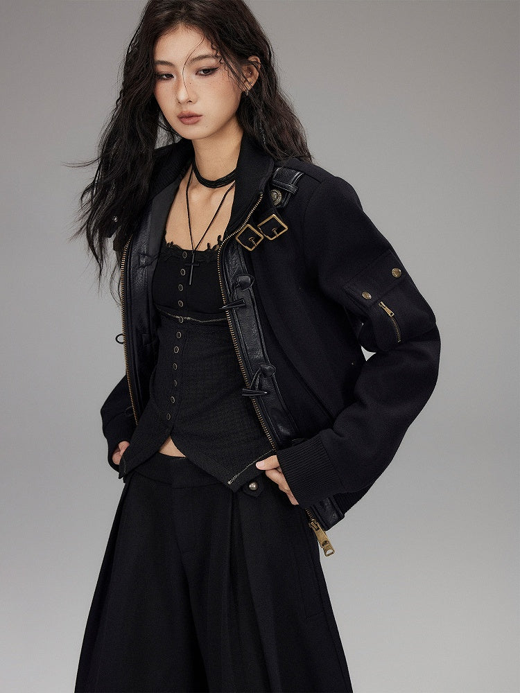 Slim-fitting Sleeve Black Decorated Long - Top Lace Knit