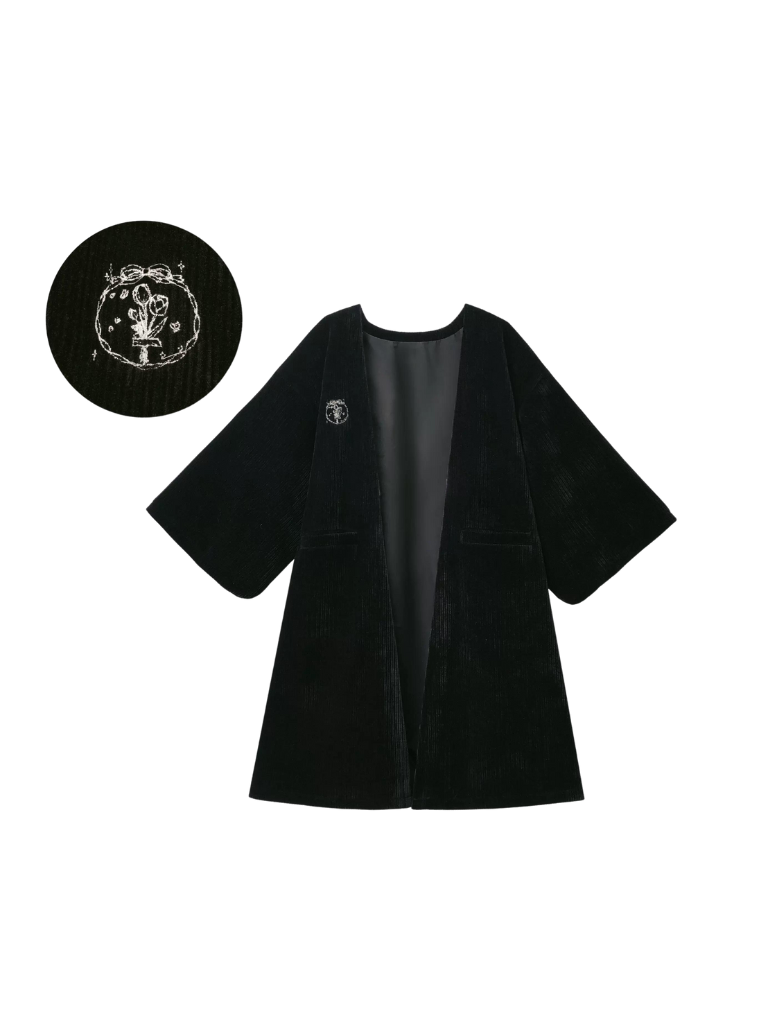 Rose Weave Suspender + Innershirt Feather + White Dress Poem Corsage + Red Ruffle Ruffle Retro Rose Jacket