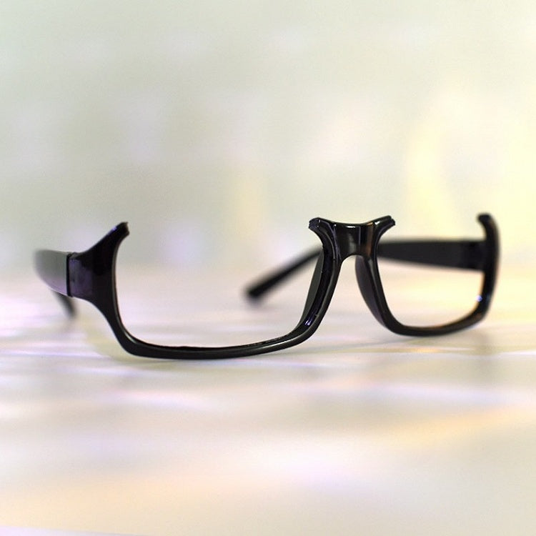 Halbrandlose Brillen ohne Gläser, schwarze Cyberpunk-Brille