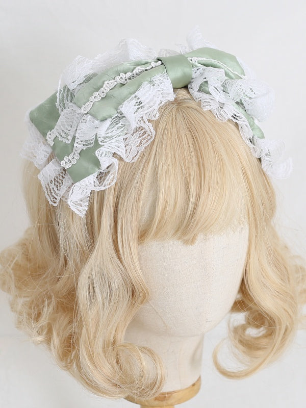 8 Colors Sweet Lolita Multi-layer Bowknot Lace-trimmed KC