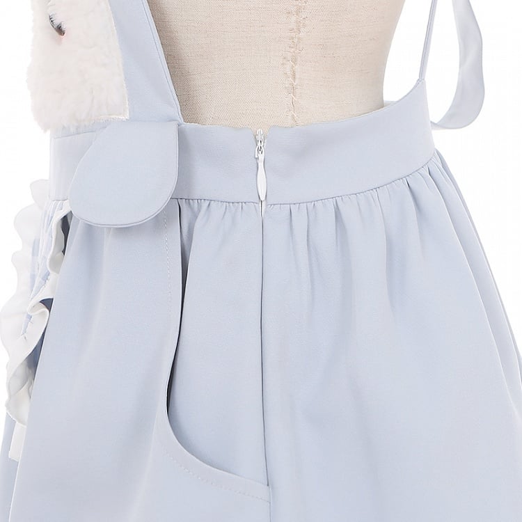 Little Penguin – Blaue, süße Overalls mit Bubble-Shorts