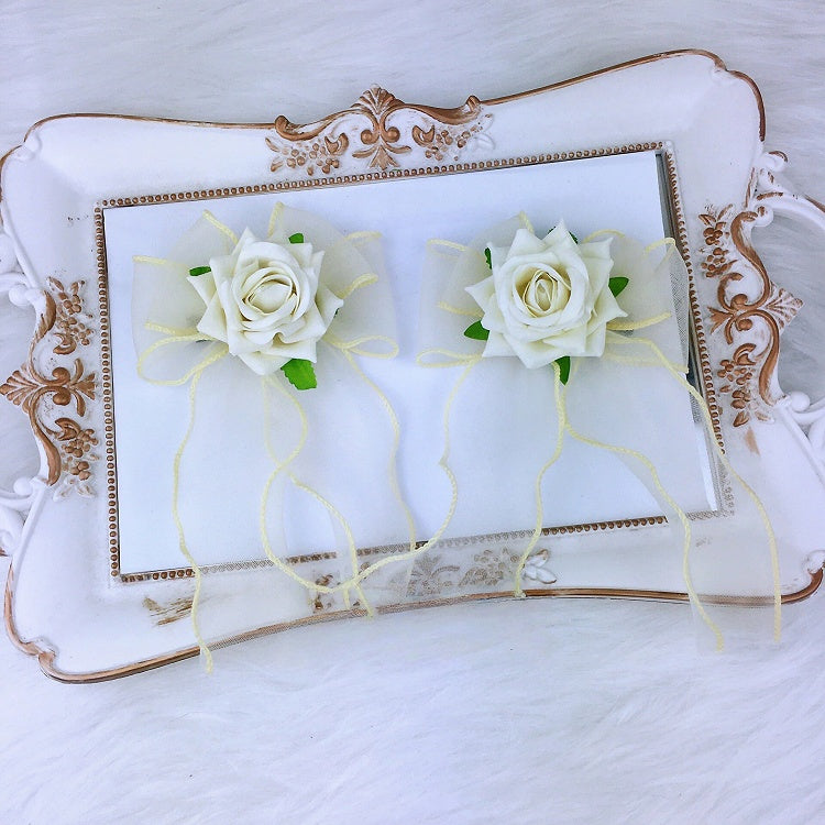 Hair (Set of Rose Bow Clips 2 Sheer