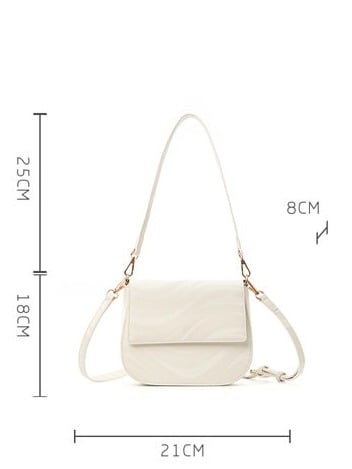 White Vintage Elegant Flap Bag Chain