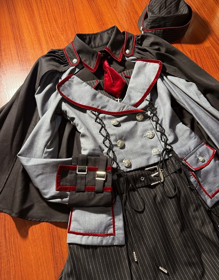 Military Lolita Dress & Cape Set - Muguang Galaxy Original