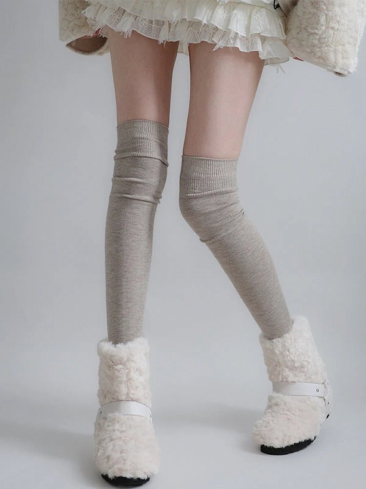Stockings Ribbed (6 Colors) Knit Warm